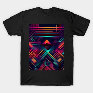 Neon Geometric Pattern T-Shirt